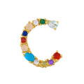 Shangjie OEM Colorido circón con diamantes en inglés AZ Carta Collar Cultivo de color de oro de cobre